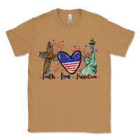 Toasted Coconut Faith love Freedom 4th of july Classic Tee - CowGirlArtShop