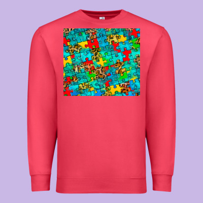 Autism Awareness Puzzle Premium Sweatshirt Designed By Barkaloodesign