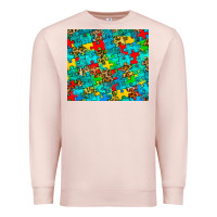 Pale Pink autism awareness puzzle Premium Sweatshirt - BarkalooDesign