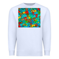 White autism awareness puzzle Premium Sweatshirt - BarkalooDesign