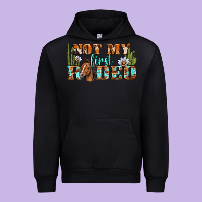 Not My First Rodeo Western Urban Hoodie Designed By Bundleandbundleshop