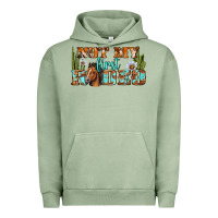 Pigment Oil Green Not My First Rodeo Western Urban Hoodie - BundleAndBundleShop
