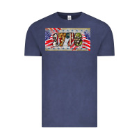 Vintage Denim 1776 4th of july license plate Vintage Tee - BarkalooDesign