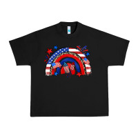 Black American rainbow Urban Heavy Tee - Zillion Design Studio