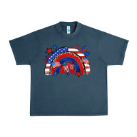 Midnight Navy American rainbow Urban Heavy Tee - Zillion Design Studio