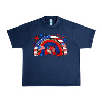 Navy American rainbow Urban Heavy Tee - Zillion Design Studio