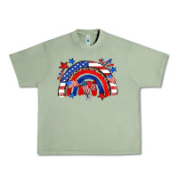 Oil Green American rainbow Urban Heavy Tee - Zillion Design Studio
