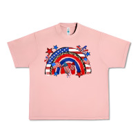 Salmon American rainbow Urban Heavy Tee - Zillion Design Studio