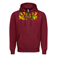 Burgundy celebrate juneteenth libbey glass Zipper Hoodie - HRA Design Shop