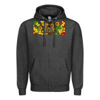 Charcoal Heather celebrate juneteenth libbey glass Zipper Hoodie - HRA Design Shop