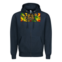 Navy celebrate juneteenth libbey glass Zipper Hoodie - HRA Design Shop