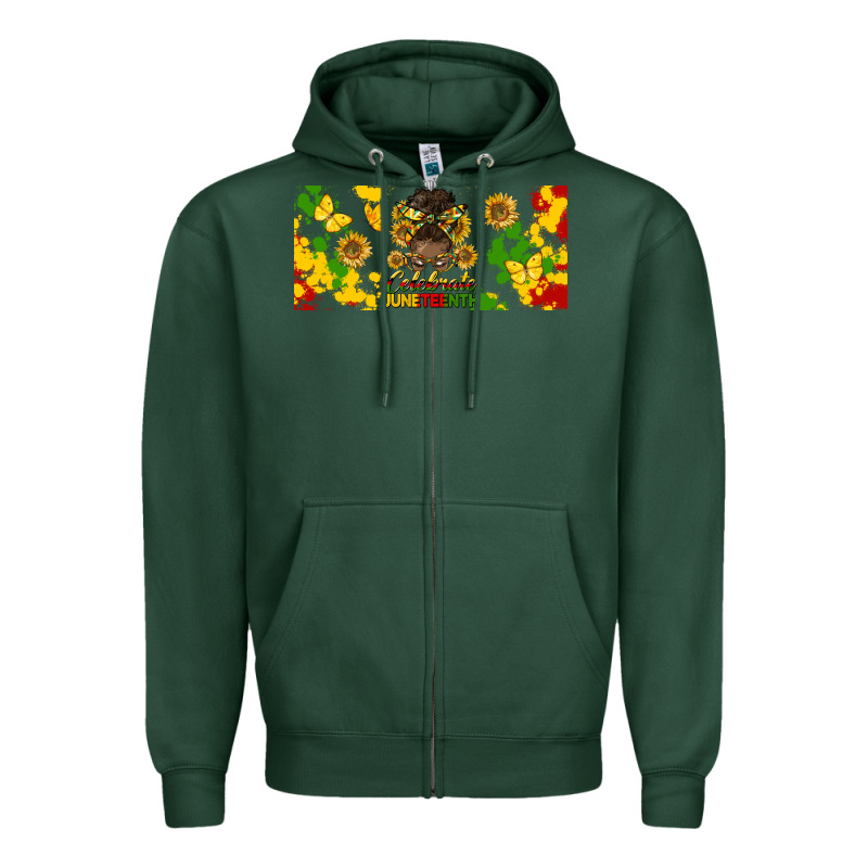 Celebrate Juneteenth Libbey Glass Zipper Hoodie by HRA Design Shop | Teevron