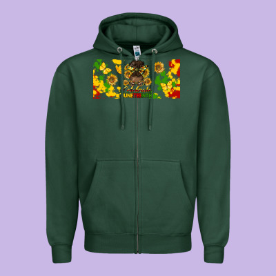 Celebrate Juneteenth Libbey Glass Zipper Hoodie Designed By Hra Design Shop