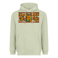 Matcha sunflower gemstone leopard cowhide horseshoe license plate Heavyweight Hoodie - Artiststas