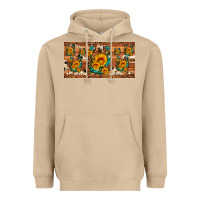 Mushroom sunflower gemstone leopard cowhide horseshoe license plate Heavyweight Hoodie - Artiststas