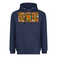 Navy sunflower gemstone leopard cowhide horseshoe license plate Heavyweight Hoodie - Artiststas