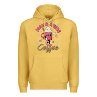 Antique Gold mama needs coffee Premium Hoodie - MaliasSmallBusiness