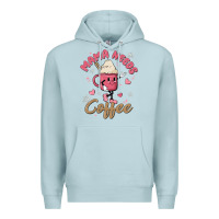 Blue Mist mama needs coffee Premium Hoodie - MaliasSmallBusiness