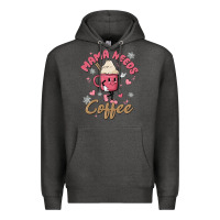 Charcoal Heather mama needs coffee Premium Hoodie - MaliasSmallBusiness
