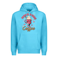 Ocean Blue mama needs coffee Premium Hoodie - MaliasSmallBusiness