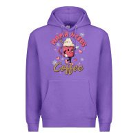 Purple mama needs coffee Premium Hoodie - MaliasSmallBusiness