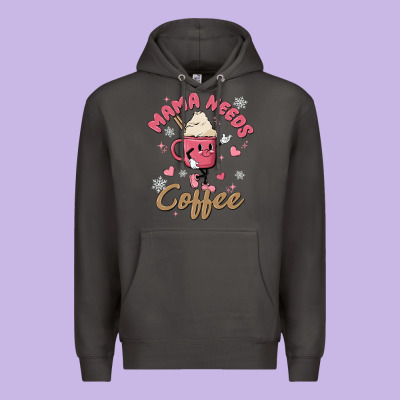 Mama Needs Coffee Premium Hoodie Designed By Maliassmallbusiness