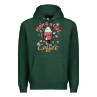 Sports Green mama needs coffee Premium Hoodie - MaliasSmallBusiness