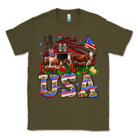 Army Green Barn in the USA Classic Tee - Neo Western