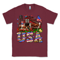 Burgundy Barn in the USA Classic Tee - Neo Western