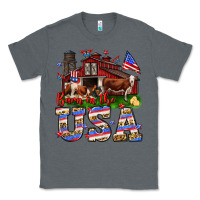 Charcoal Heather Barn in the USA Classic Tee - Neo Western