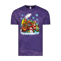 Cloud Purple christmas polar express santa Vintage Tee - Zillion Design Studio