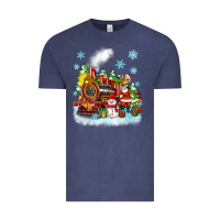 Vintage Denim christmas polar express santa Vintage Tee - Zillion Design Studio