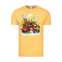 Vintage Mustard christmas polar express santa Vintage Tee - Zillion Design Studio