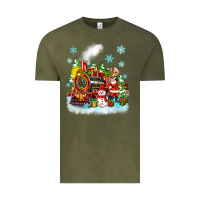 Vintage Olive christmas polar express santa Vintage Tee - Zillion Design Studio
