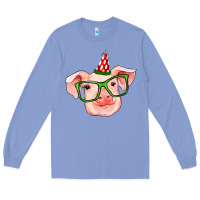 Colony Blue pig christmas Long Sleeve Tee - RanaPortraitStore