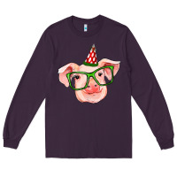 Plum pig christmas Long Sleeve Tee - RanaPortraitStore