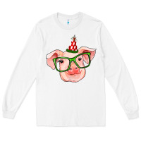 White pig christmas Long Sleeve Tee - RanaPortraitStore
