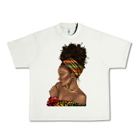 Afro Black Woman Profile Juneteenth Urban Heavy Tee | Teevron