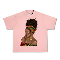 Salmon afro black woman profile juneteenth Urban Heavy Tee - texasbilliewilder