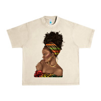 Sandshell afro black woman profile juneteenth Urban Heavy Tee - texasbilliewilder