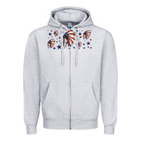 Heather Grey patriotic native American headdress 16oz libbey cup Zipper Hoodie - HRA Design Shop