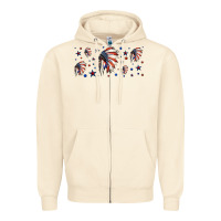 Sandshell patriotic native American headdress 16oz libbey cup Zipper Hoodie - HRA Design Shop