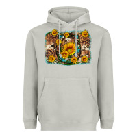 Moon Dust sunflower gemstone leopard cowhide horseshoe background Heavyweight Hoodie - Artiststas