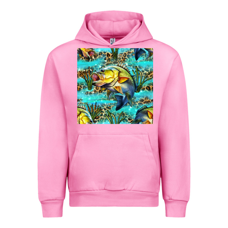 Lake Fish And Reeds With Leopard Seamless Pattern Bbs Urban Hoodie by BundleAndBundleShop | Teevron