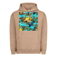 Pigment Burro Lake Fish And Reeds With Leopard Seamless Pattern Bbs Urban Hoodie - BundleAndBundleShop