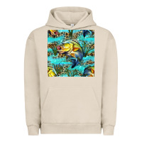 Pigment French Oak Lake Fish And Reeds With Leopard Seamless Pattern Bbs Urban Hoodie - BundleAndBundleShop