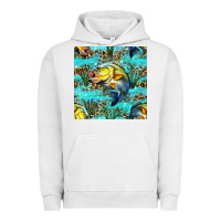 Pigment Lunar Rock Lake Fish And Reeds With Leopard Seamless Pattern Bbs Urban Hoodie - BundleAndBundleShop