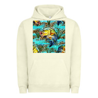 Pigment Pistachio Lake Fish And Reeds With Leopard Seamless Pattern Bbs Urban Hoodie - BundleAndBundleShop