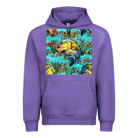 Tulip Lake Fish And Reeds With Leopard Seamless Pattern Bbs Urban Hoodie - BundleAndBundleShop