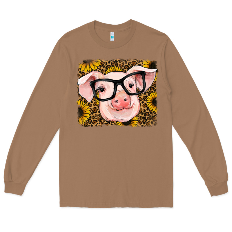 Sunflowers Pig Long Sleeve Tee by RanaPortraitStore | Teevron